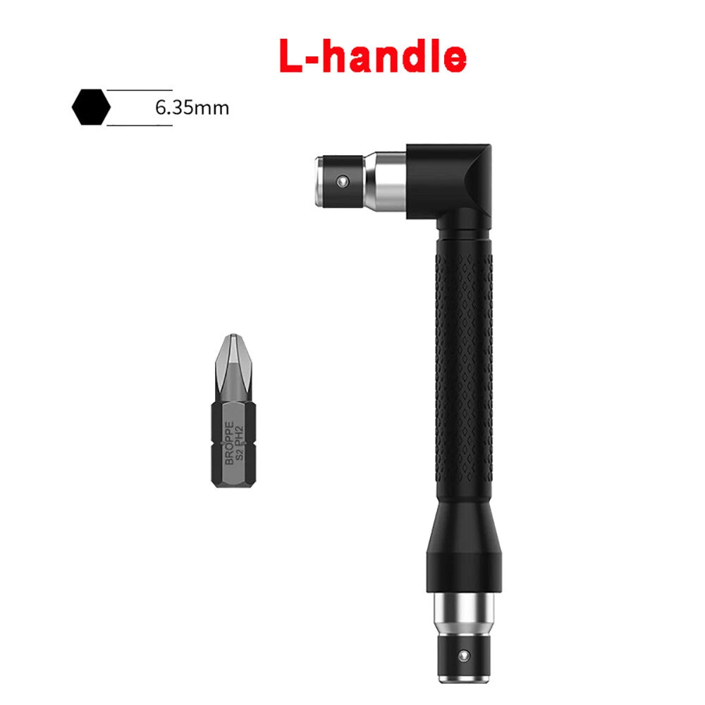 1/4" Screwdriver Bits Kit Angle L-Shape Socket Wrench-Ratchet Screwdriver Set