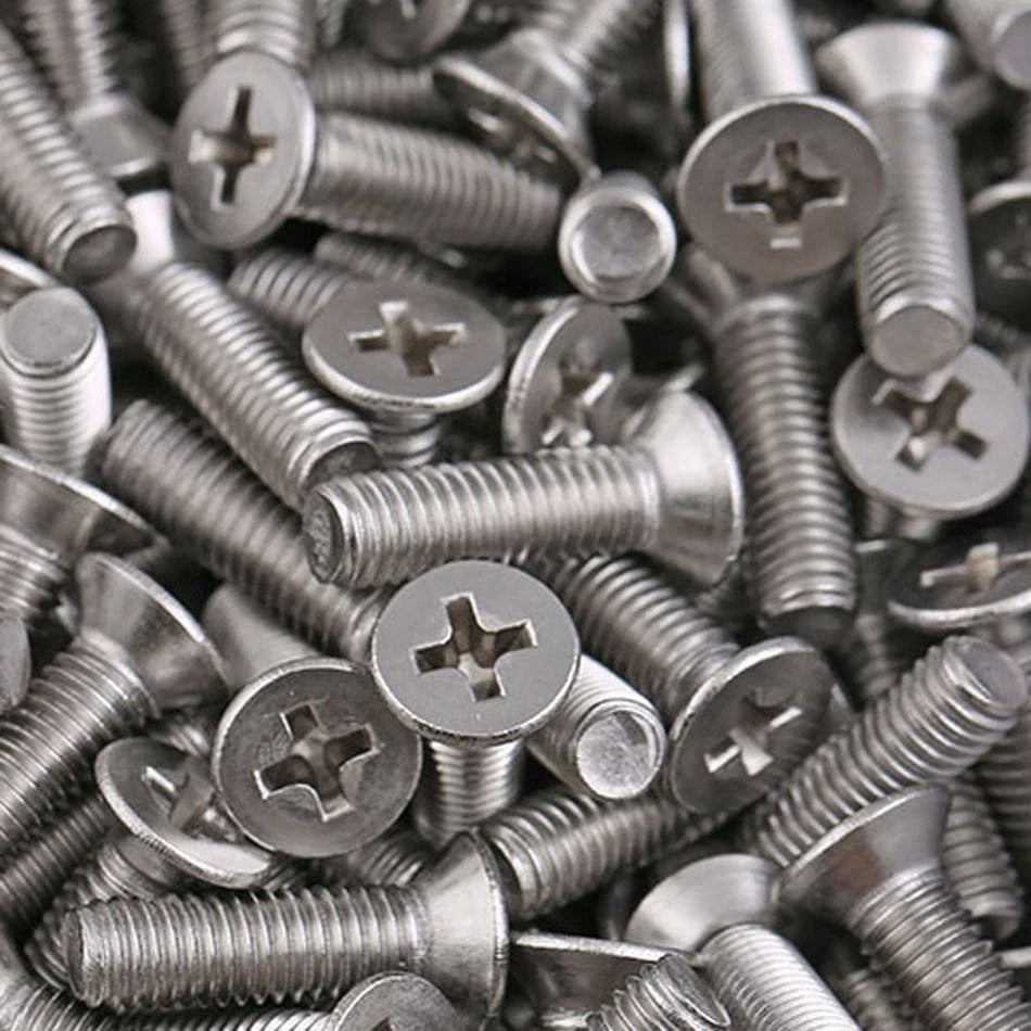A2 Stainless Steel Phillips Countersunk Flat Head Machine Screws M3 GB/T 819 — 4mm to 80mm, Variable Pack Quantities