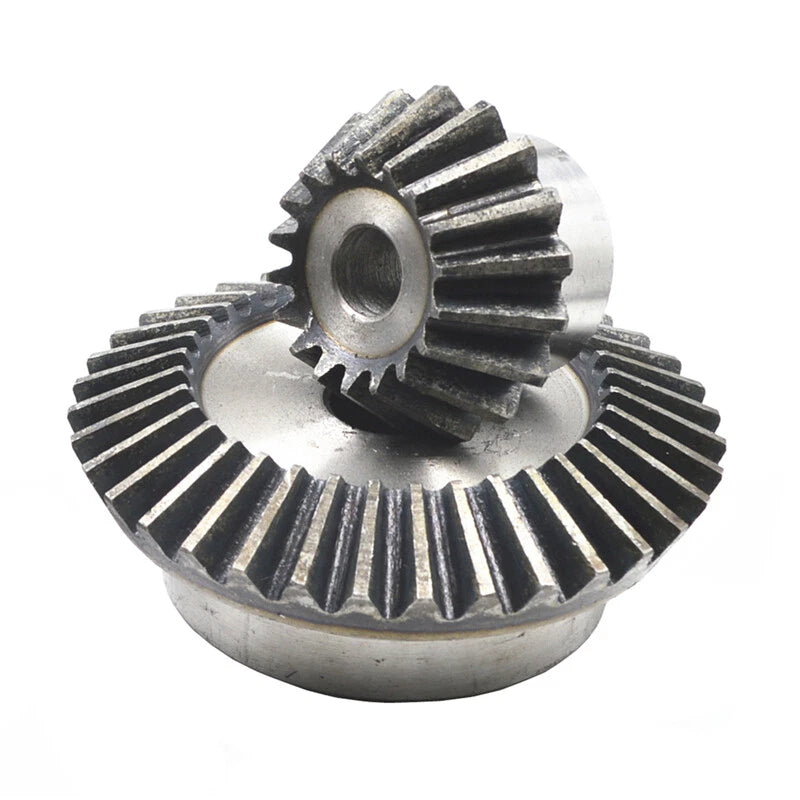 1:2/1:3 Metal Motor Bevel Gears 1.5-3 Modulus 15-54Tooth 90° Pairing 45# Steel