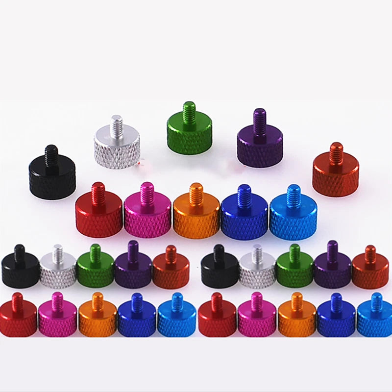 M3 M6 Knurled Thumb Screws Aluminum Alloy PC Case Cover Hand Tighten Bolts 3/6mm
