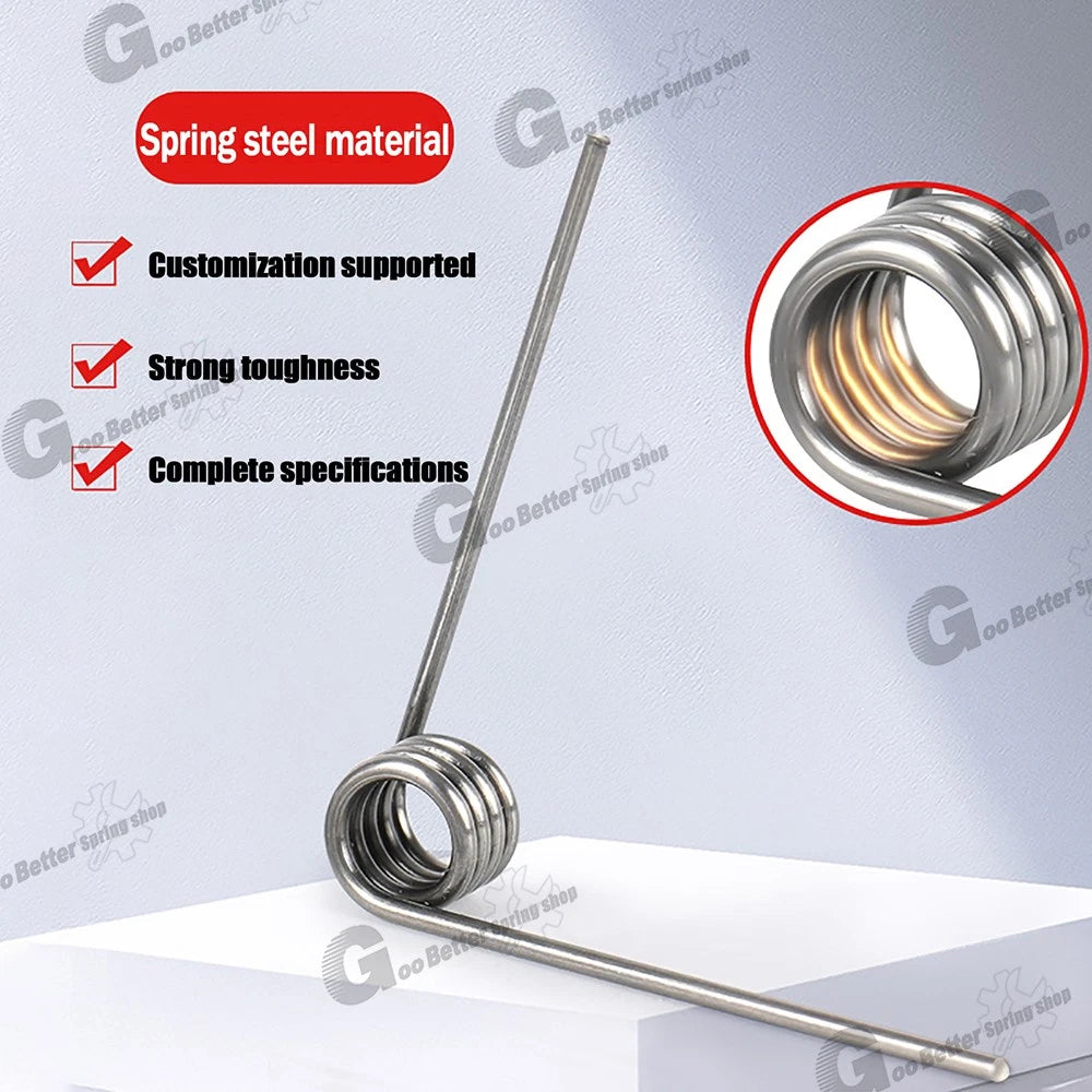 Torsion Spring (pack of 10), 0.3mm wire diameter, 2mm - 5mm OD, Right spring