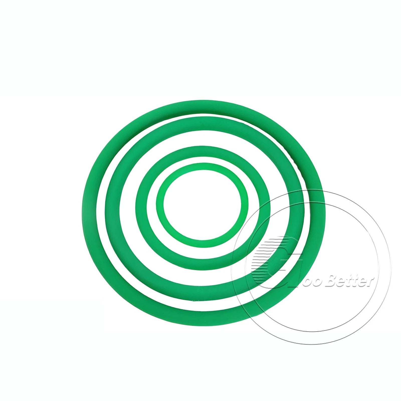 PU Round Belt Polyurethane Drive Belting — Green Solid Close Loop, 2–10mm Wire Diameter