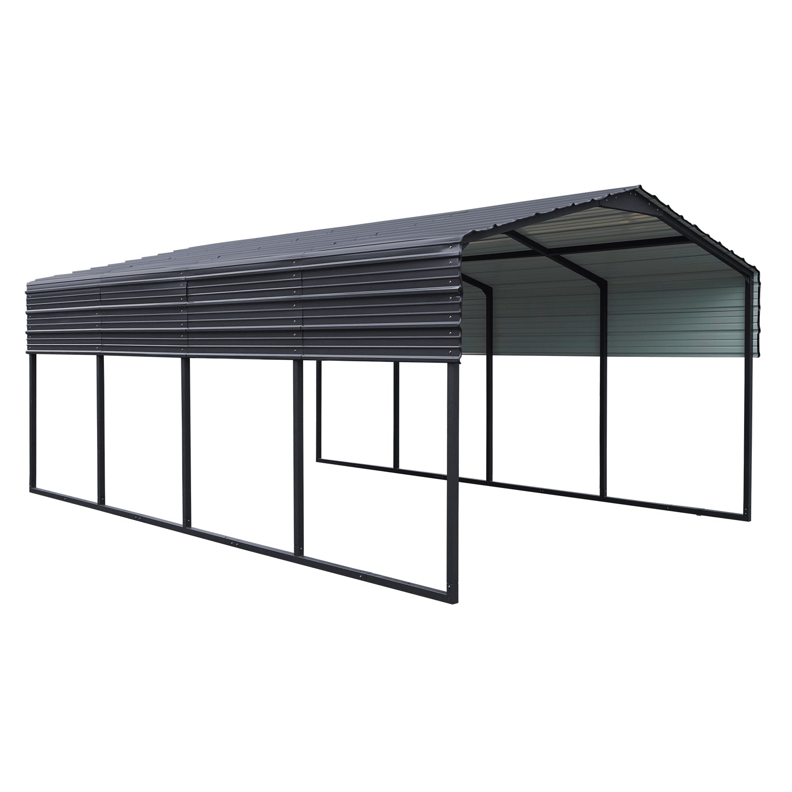 12x20 FT Metal Carport,Heavy Duty Canopy Galvanized Steel Outdoor Garage for Snow,Waterproof Car Shelter,439 ibs