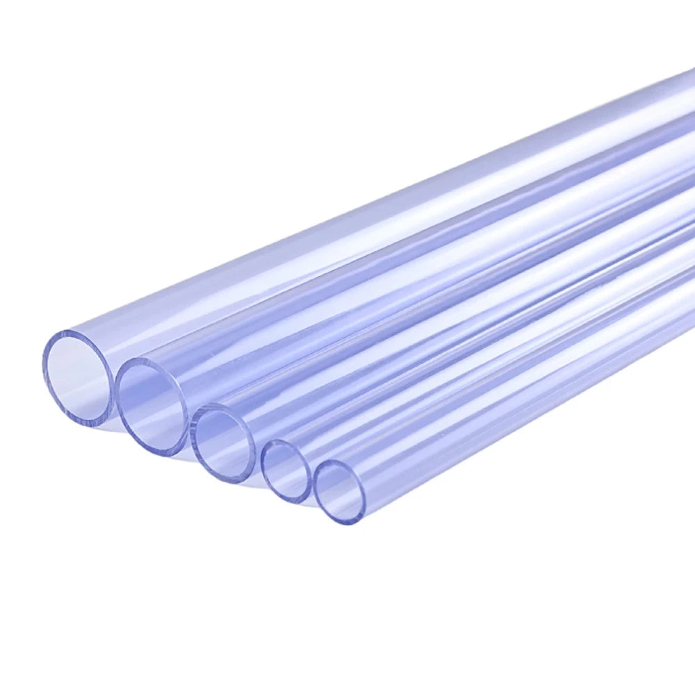 Clear Blue PVC-U Round Tube Pipe | Solvent Weld | 20–110mm OD | 500mm Length