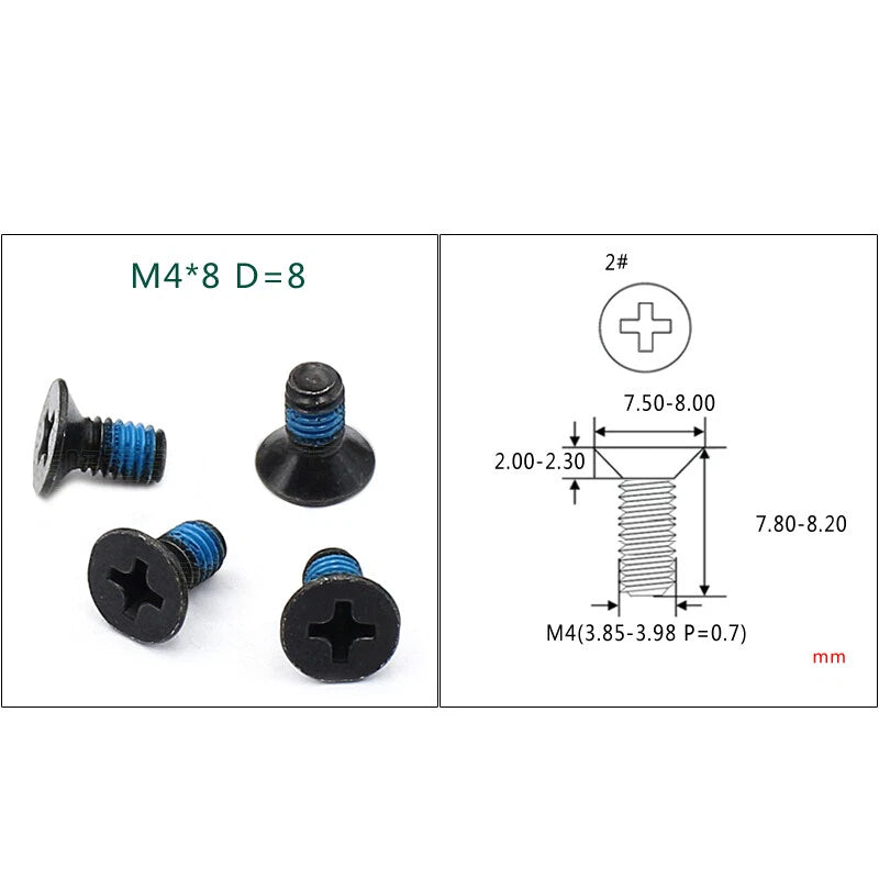 M4 M5 M6 Phillips Countersunk Screws – Zinc Plated Carbon Steel, 6–24mm Lengths (Bulk Pack)