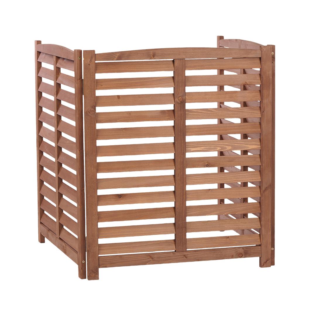 3 - Panel Cedar Privacy Screen for AC Units | 32"x38" Ventilated Outdoor Fence - HomeDIYer