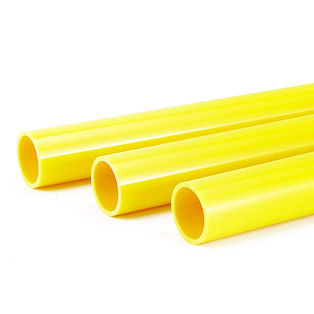Yellow PVC Pipe Round Tube 20–50mm | Rigid Tubing 500mm | Aquarium & DIY