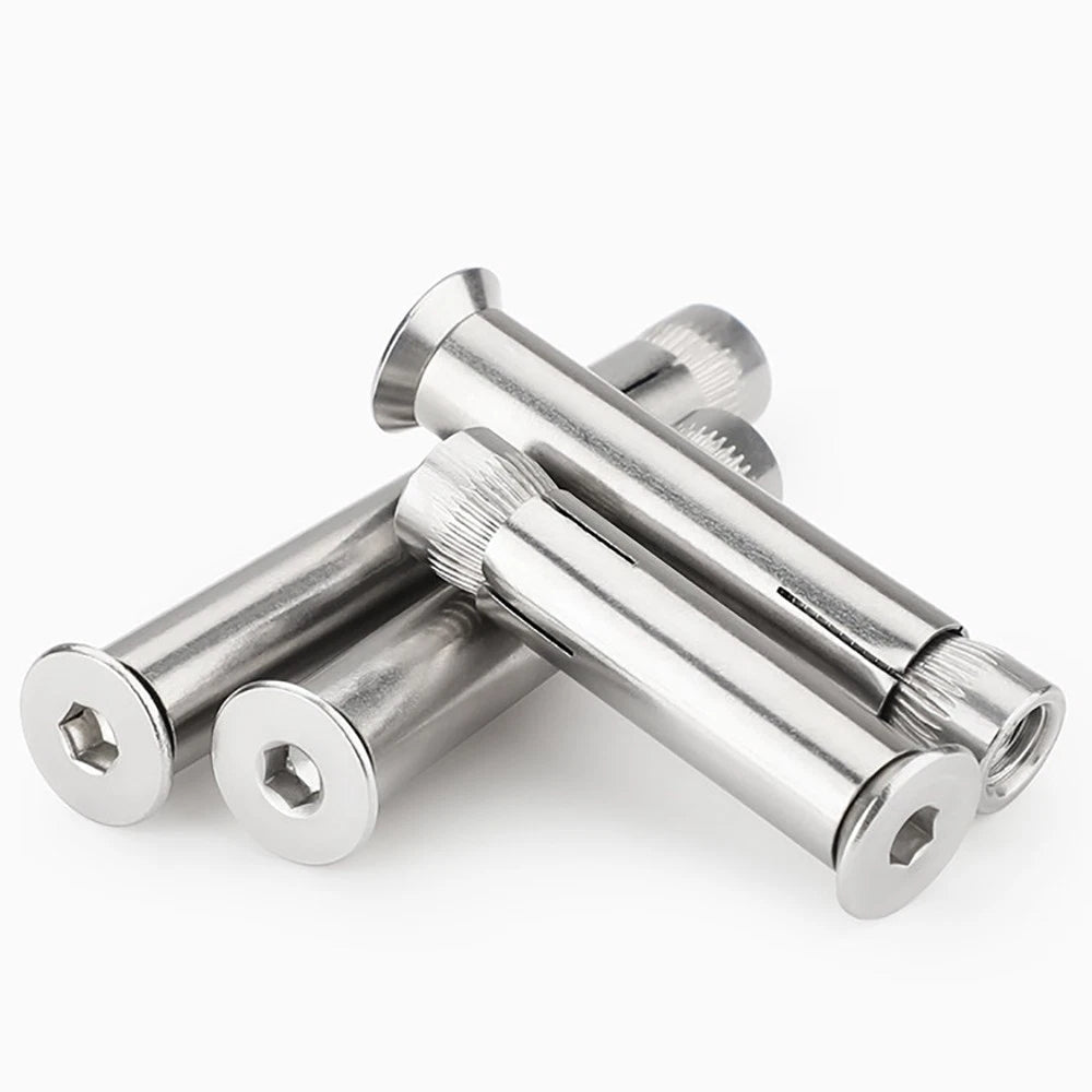 M6–M12 Countersunk Hex Socket Expansion Bolts — 304 & 201 Stainless Steel, A-Type & B-Type