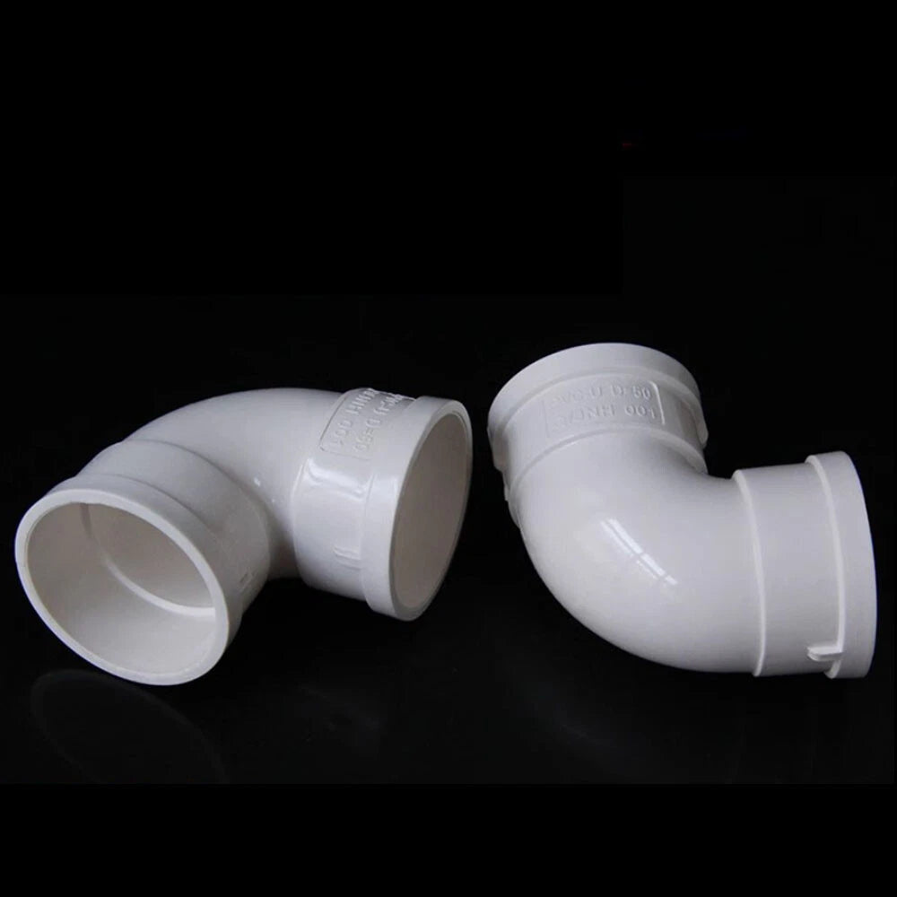 Elbow Drainage Pipe PVC 90° Elbow Inspection Port Downpipe Fittings 50mm - 250mm