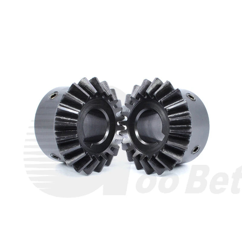 Module 3 Bevel Gear C45 Steel Miter Gear 90° 1:1 Pairing 20 Tooth Hardened Black