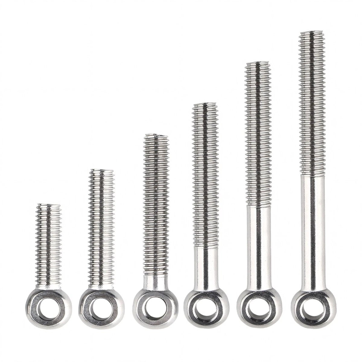 M5 M6 Stainless Steel Eye Bolts — A2 304 Threaded Ring Eyelet Screws for Catenary Wire & Hanging - HomeDIYer