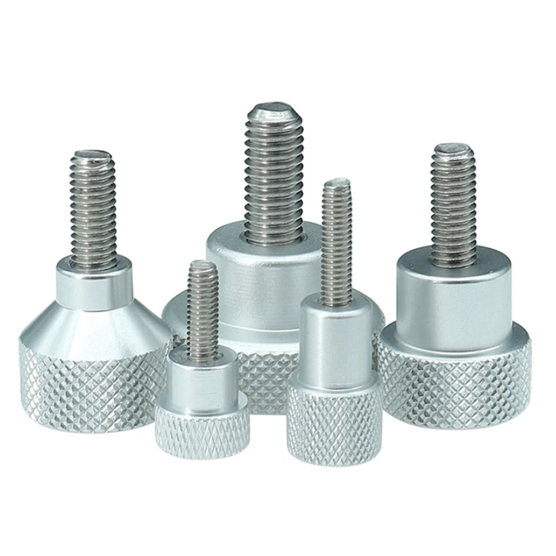 Knurled Thumb Screws Aluminum+Stainless Hand Grip Knob Bolts High Type M3/4/5/6