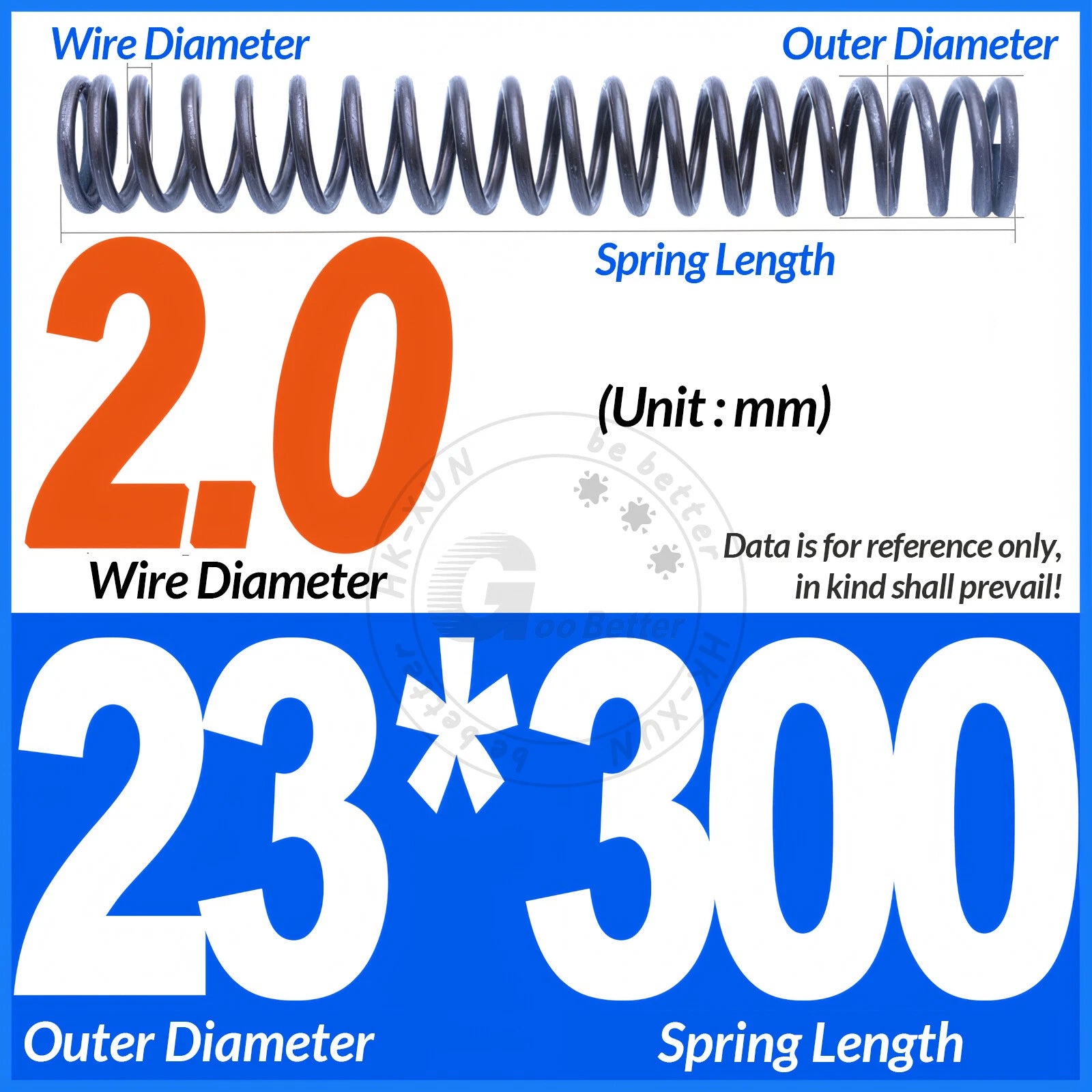 Length 305mm Compression Spring Pressure Springs OD 3-60mm Wire Dia 0.3mm-6.0mm