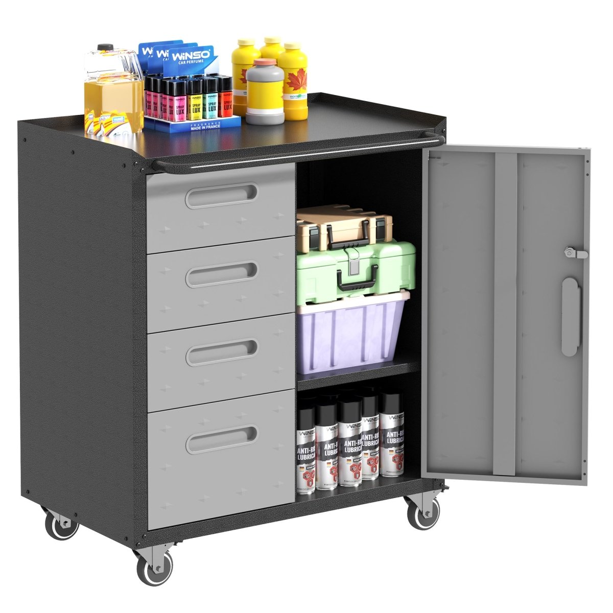 Heavy - Duty Tool Cabinet | Industrial Steel Storage with Locking Drawers - HomeDIYer