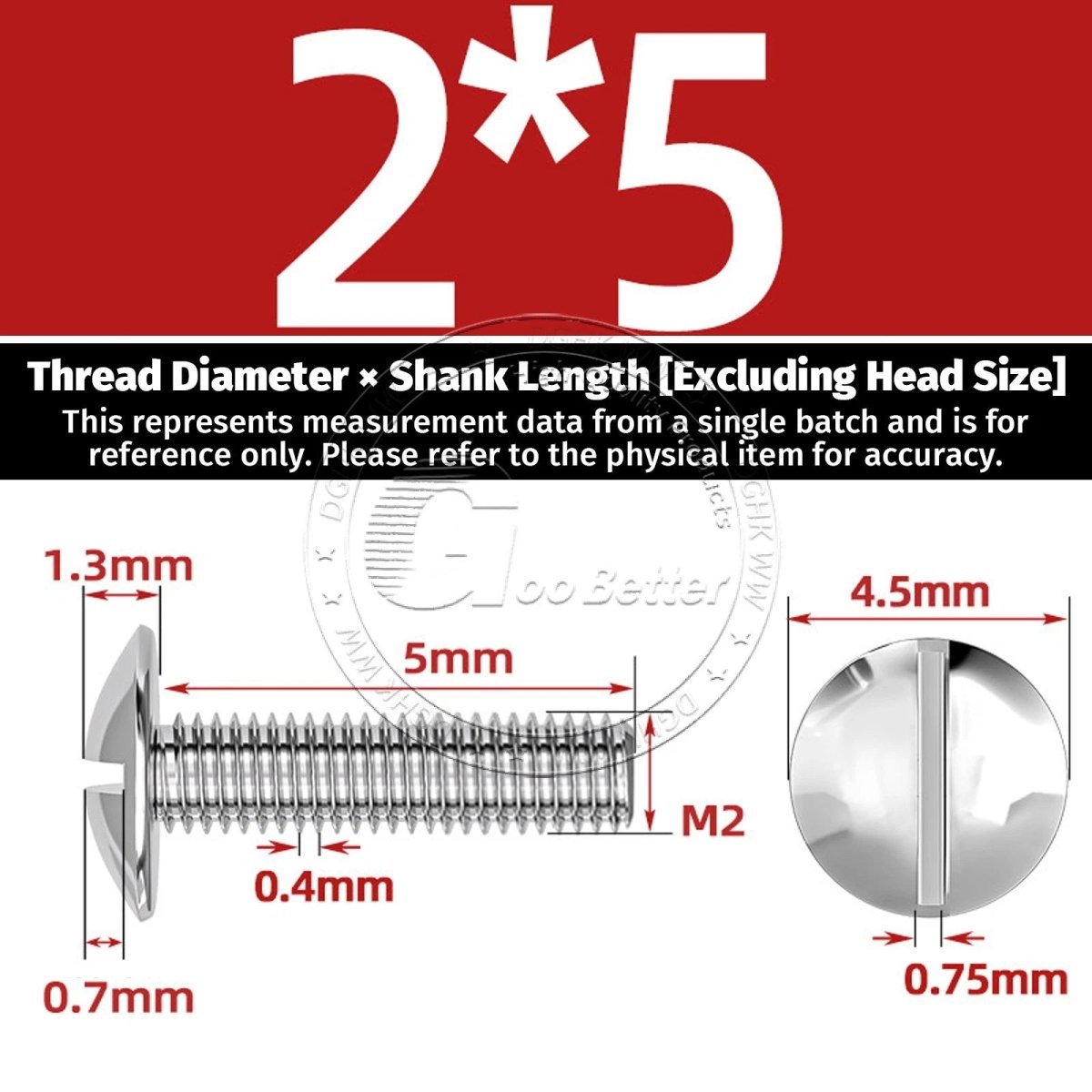 A2 Stainless Steel Mushroom Head Slotted Machine Screws — M2 to M8, Multiple Lengths - HomeDIYer