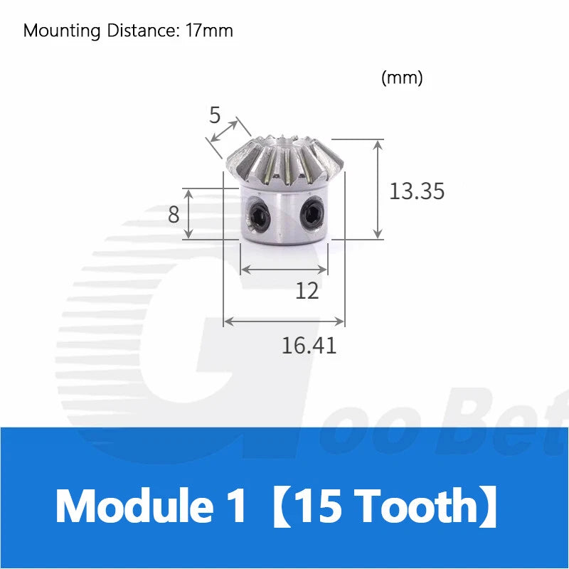 Bevel Gear Set 40Cr Chrome Steel Module 1 1.5 90° 1:1 Pairing 15 20 25 30 Tooth