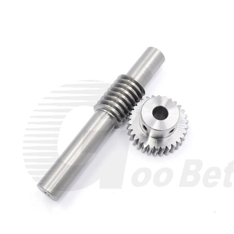 Module 1 Metal Worm Gear Wheel Worm Shaft 15/20/25/30/35/40/50/60 Teeth 45 Steel