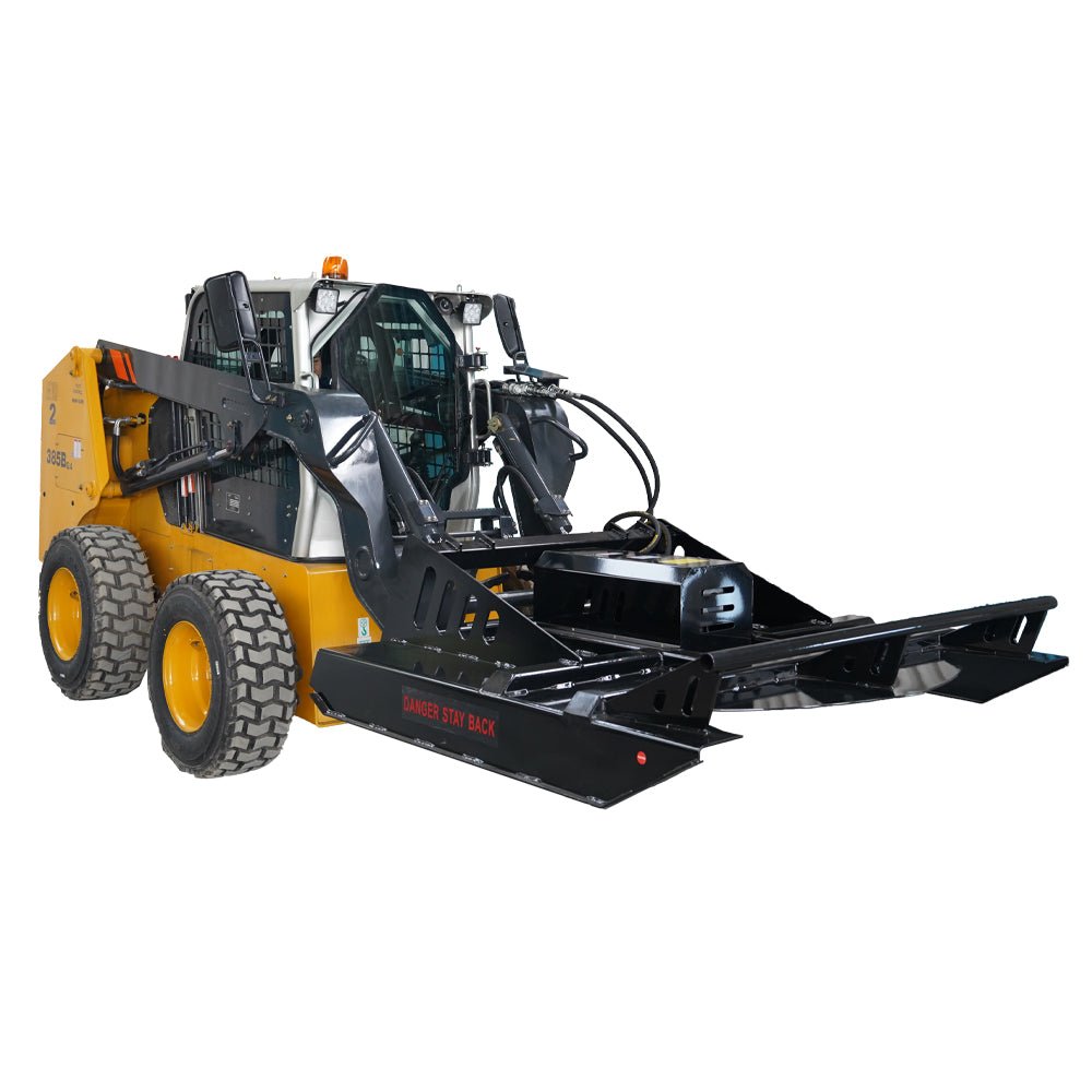 72" Skid Steer Hydraulic Heavy Duty Brush Mower Cutter Attachments, Fits Universal Skid Steer Quick Attach - HomeDIYer
