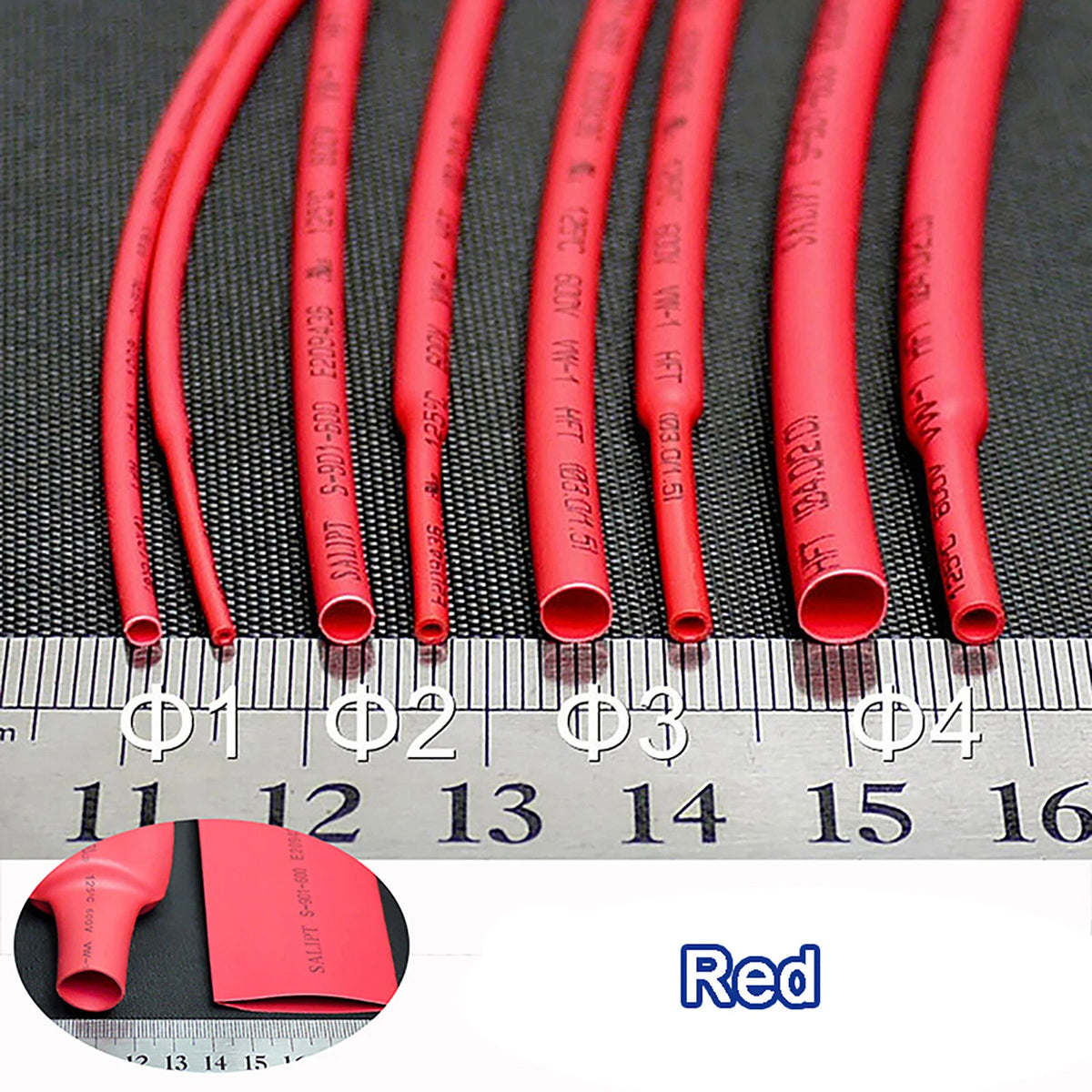 Heat Shrink Tube 2:1 Ratio – Multi-Color & Multi-Size Electrical Cable Sleeving