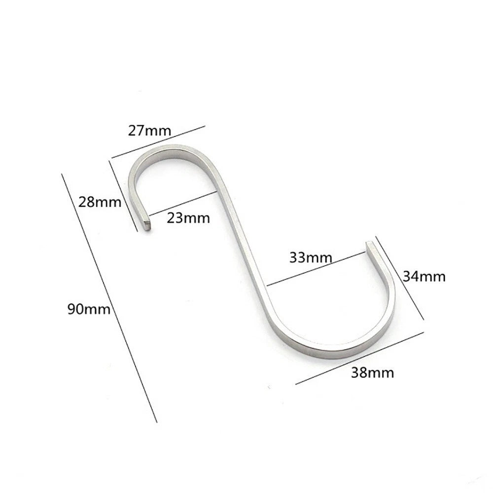 Quality Stainless Steel S Hooks Kitchen Utensil Bathroom Clothes Hanger Hanging