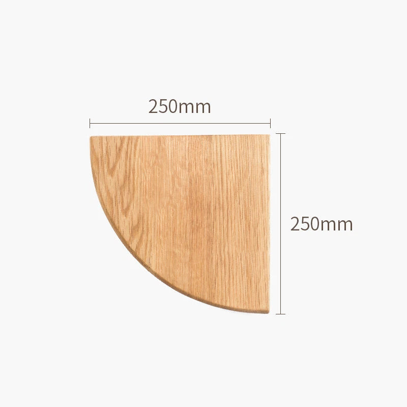 Oak Corner Shelf Wall Mounted Triangle Floating Shelves Oak Wall Storage Display