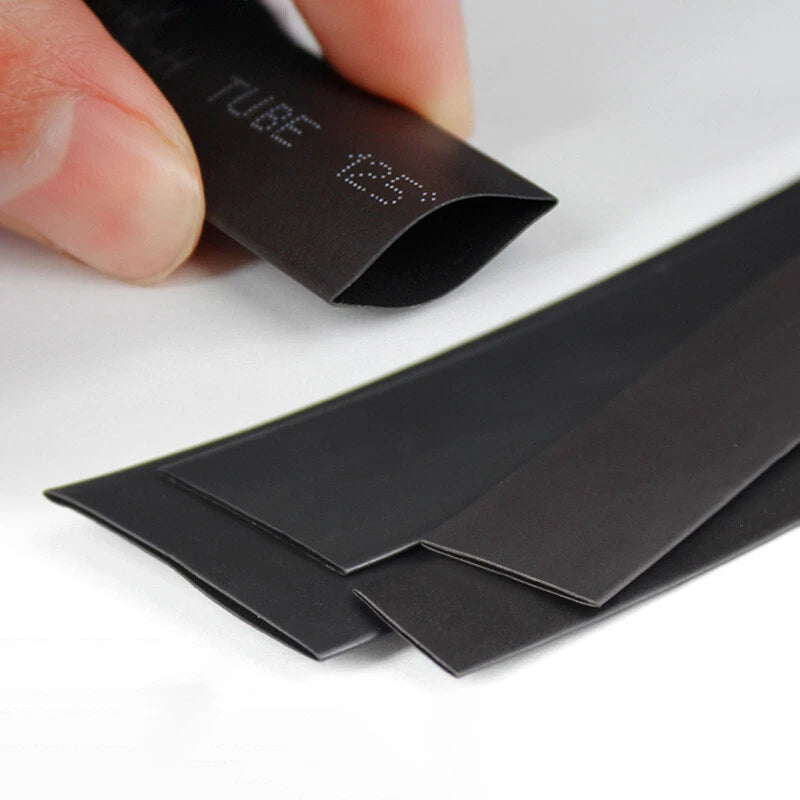 Black Heat Shrink Tubing 2:1 Ratio | 0.6mm–28mm | Electrical Cable Sleeving