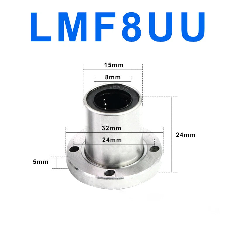 Round Flange Linear Motion Bearings LMF 6UU/8/10/12/13/16/20/25/30/35/40/50/60UU