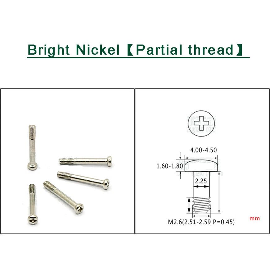 M2.6 Phillips Round Pan Head Machine Screws — Computer Bolts, Multiple Finishes - HomeDIYer