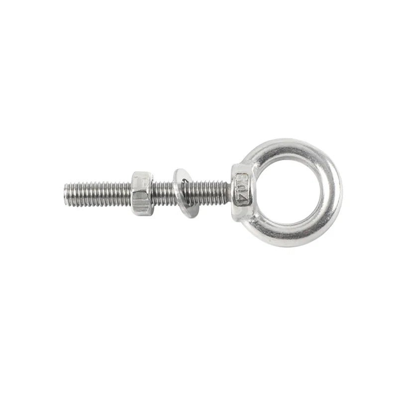 Stainless Steel Eye Bolts with Nuts & Washers — A2 304 Longshank Metric M3–M20 - HomeDIYer