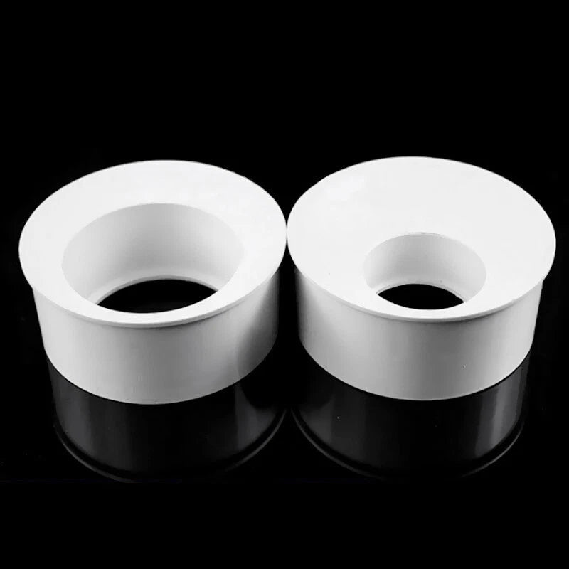 PVC Pipe Eccentric Reducing Bushing Fittings Connector Joints ID 50-160mm White