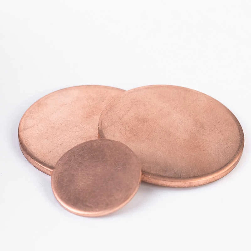 Brass/Red Copper Solids Discs Blanks Metal Round Sheets Thick0.3-6mm Dia 10-80mm