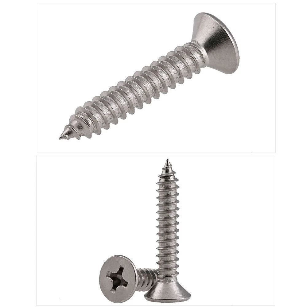 M3–M8 Countersunk Flat Head Self Tapping Screws – A2 Stainless Steel