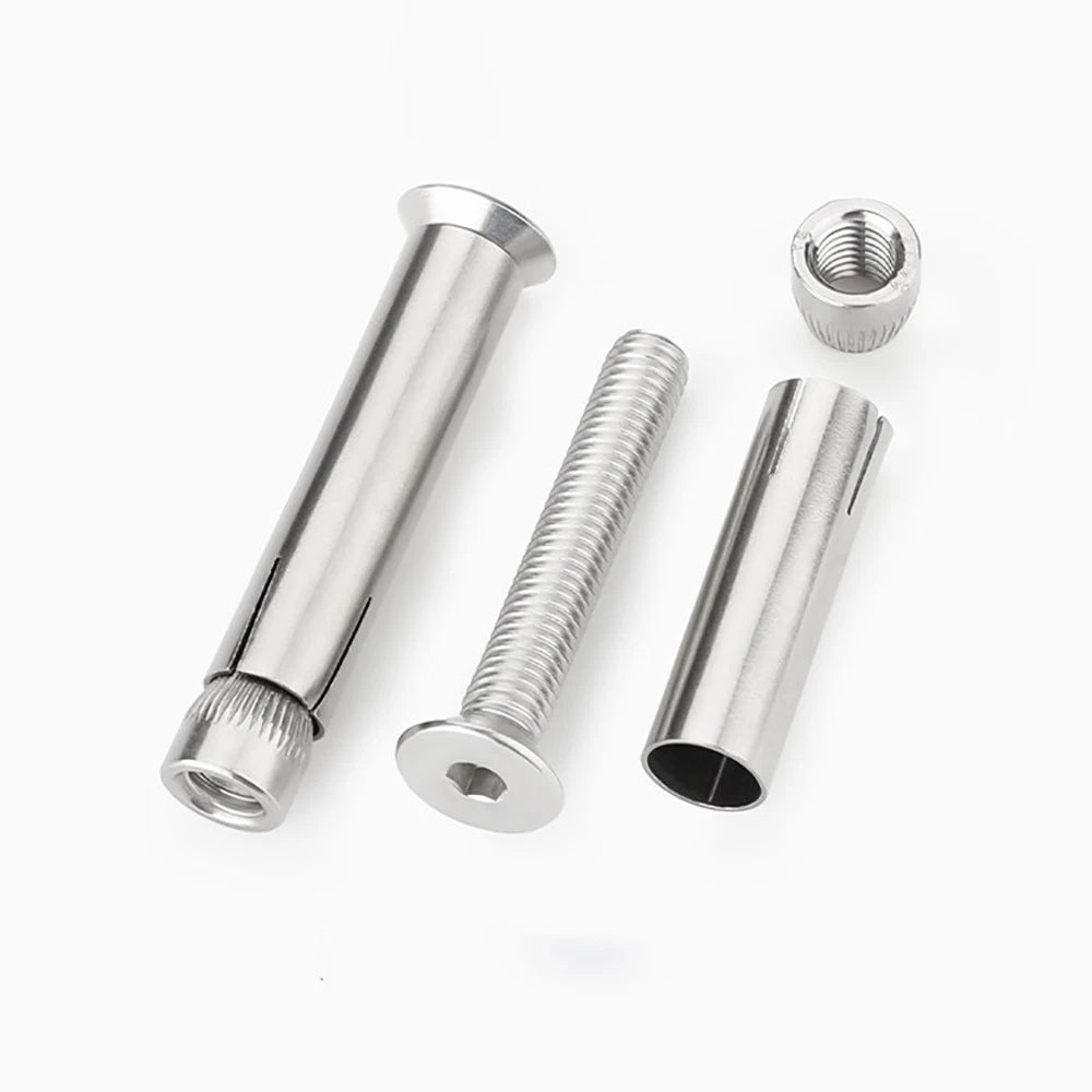 M6–M12 Countersunk Hex Socket Expansion Bolts — 304 & 201 Stainless Steel, A-Type & B-Type