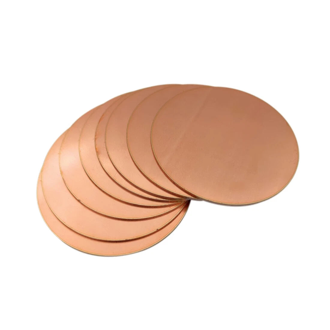 Solid Pure Copper Discs Blanks Round Plate Metal Sheet 10-300mm OD 1mm-6mm Thick