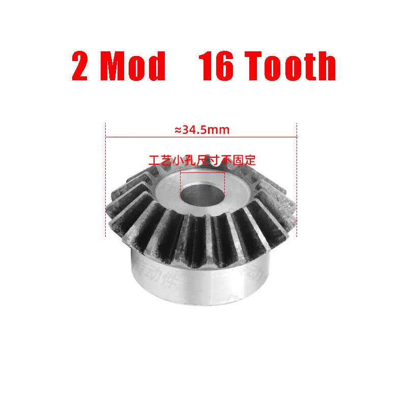 Bevel Gear 1/1.5/2 Mod 15-20 Teeth Transmission Gears Bevel Teeth 90° 45# Steel
