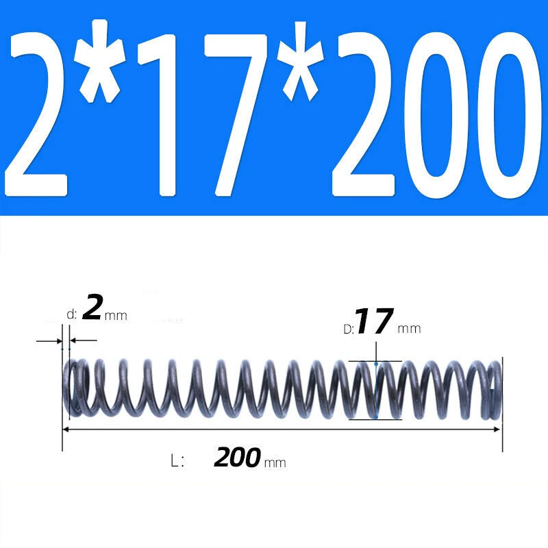 200mm Length Stainless Steel Compression Spring 2 - 4mm Pressure/ Coil Springs