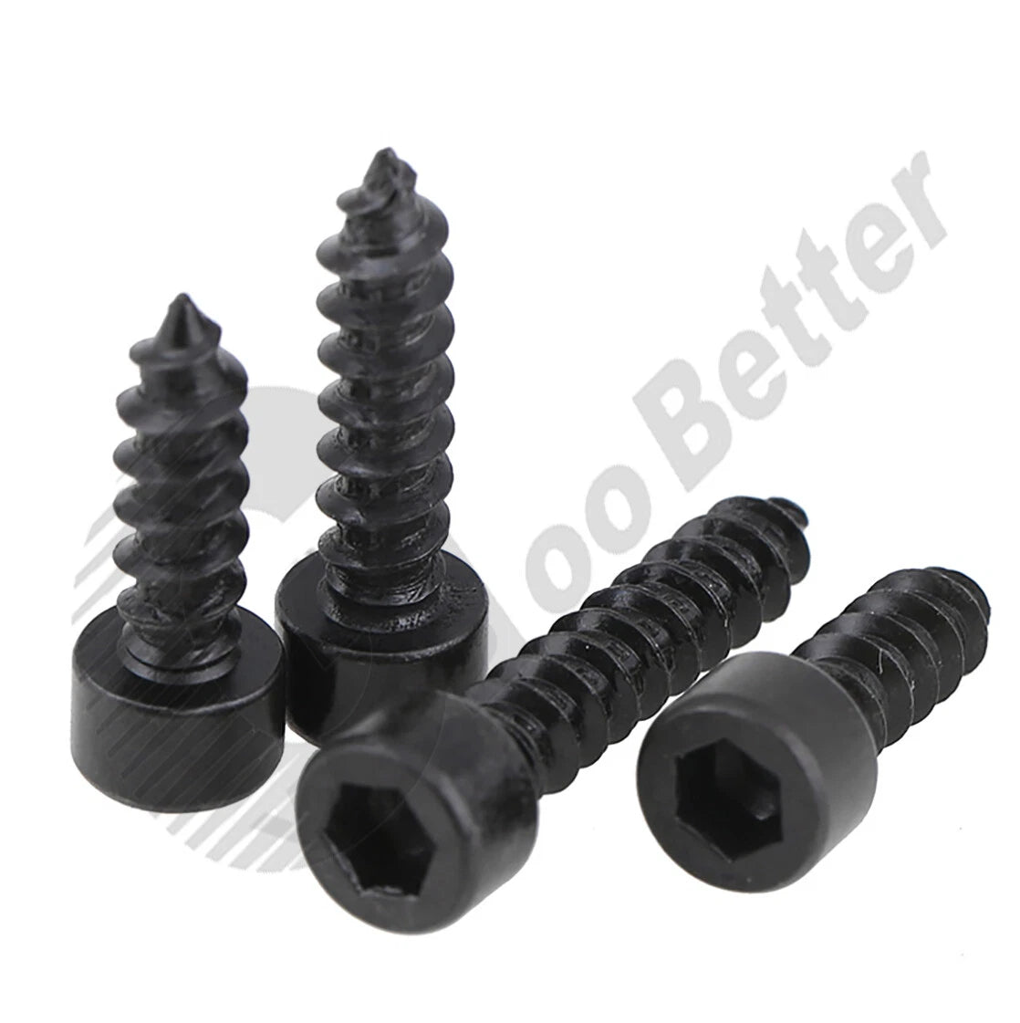 M1.7 M2 M2.3 M2.6 M3 M3.5 M4 M5 M6 Socket Head Self‑Tapping Screws – Alloy Steel, Nickel or Black Zinc