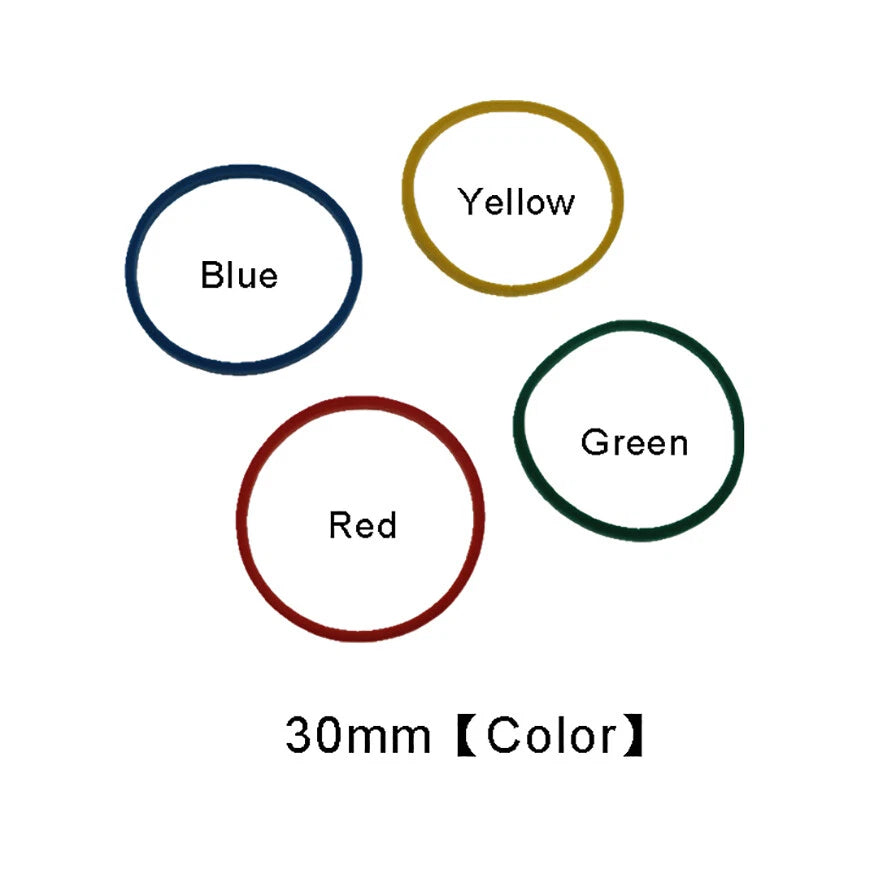 Round Rubber Drive Belts for Pulleys — 15 to 55mm Diameter, Multiple Colors