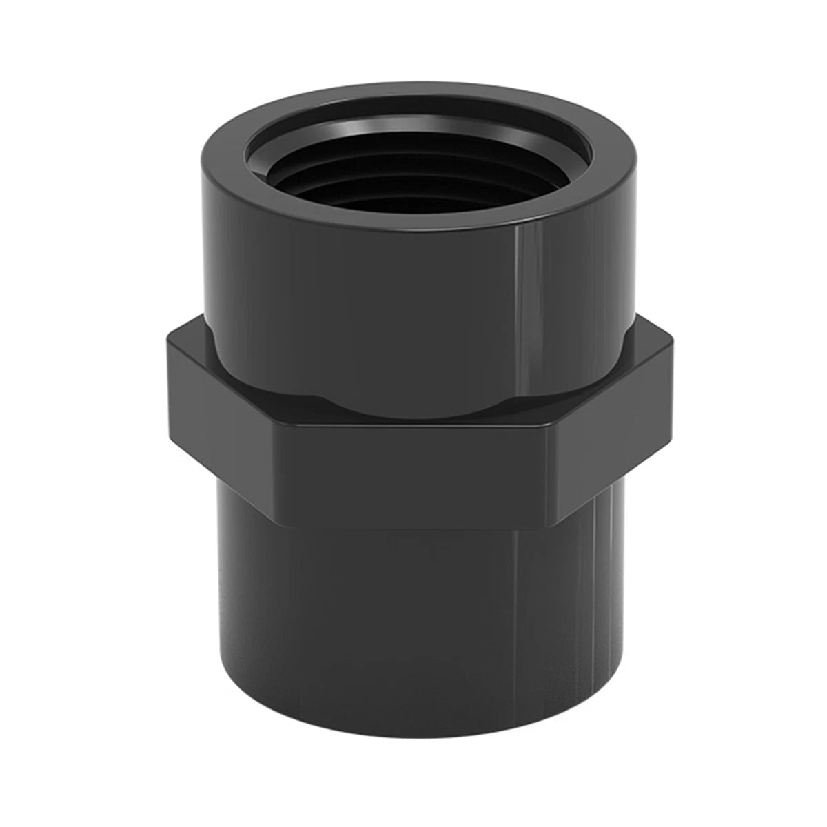 PVC Metric Plumbing Fittings Pipe Straight Threaded Male & Female Connector