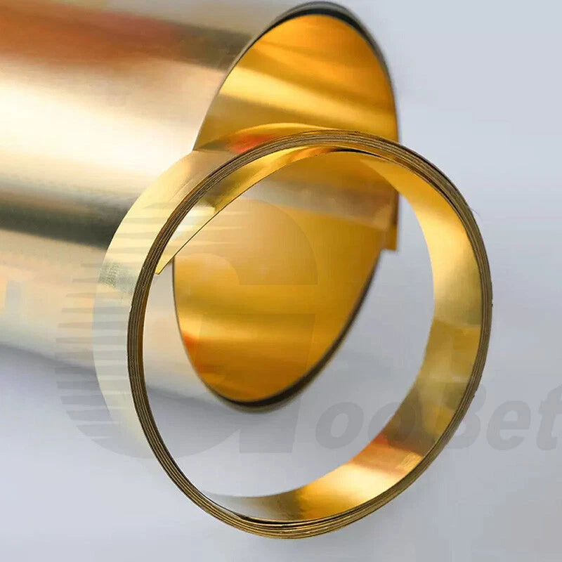 Brass Foil Roll 0.02mm Thick Metal Sheet Strip Band 10-300mm Width 1000mm Length