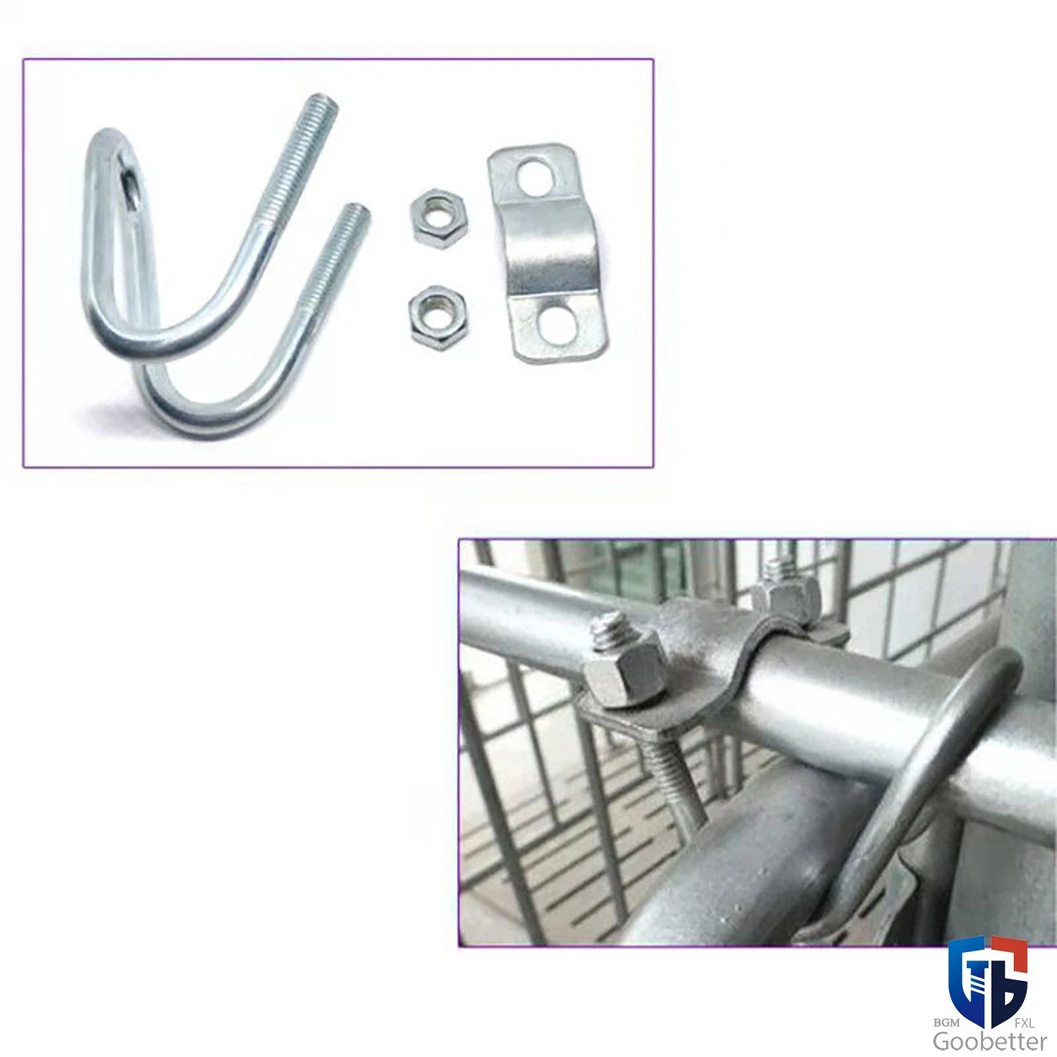 U-BOLTS NUTS & WASHERS ZINC PLATED BSP STANDARD PIPE U-CLAMP NOMINAL BORE SIZES