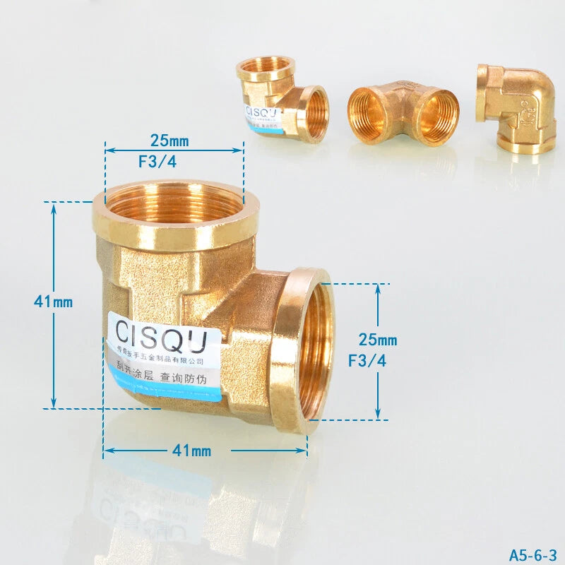 3/4" BSP Brass Pipe Fittings – Straight, Elbow, Tee, Union & Reducer Connectors