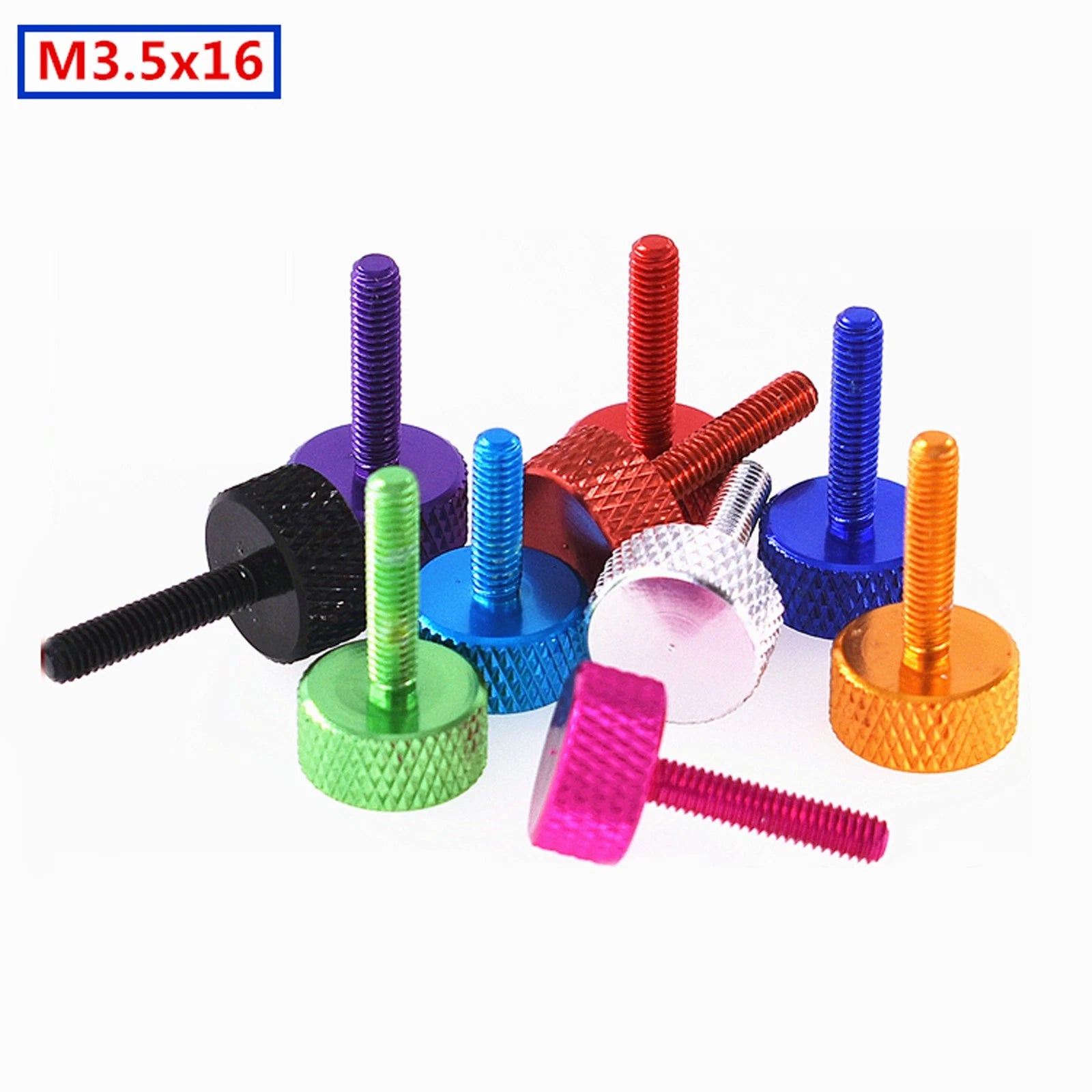 M3 / M3.5 Knurled Thumb Screws – Anodized Aluminum Alloy Round Knob Bolts