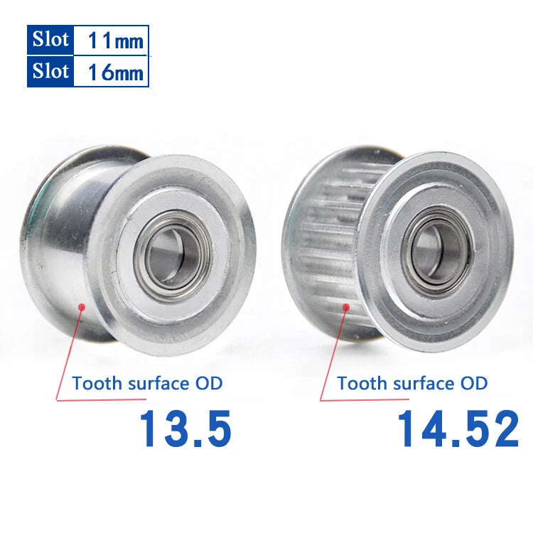 3M Smooth/Tooth Idler Drive Pulley 15T-60T Bore 3-17mm For 6/10mm Width Belt