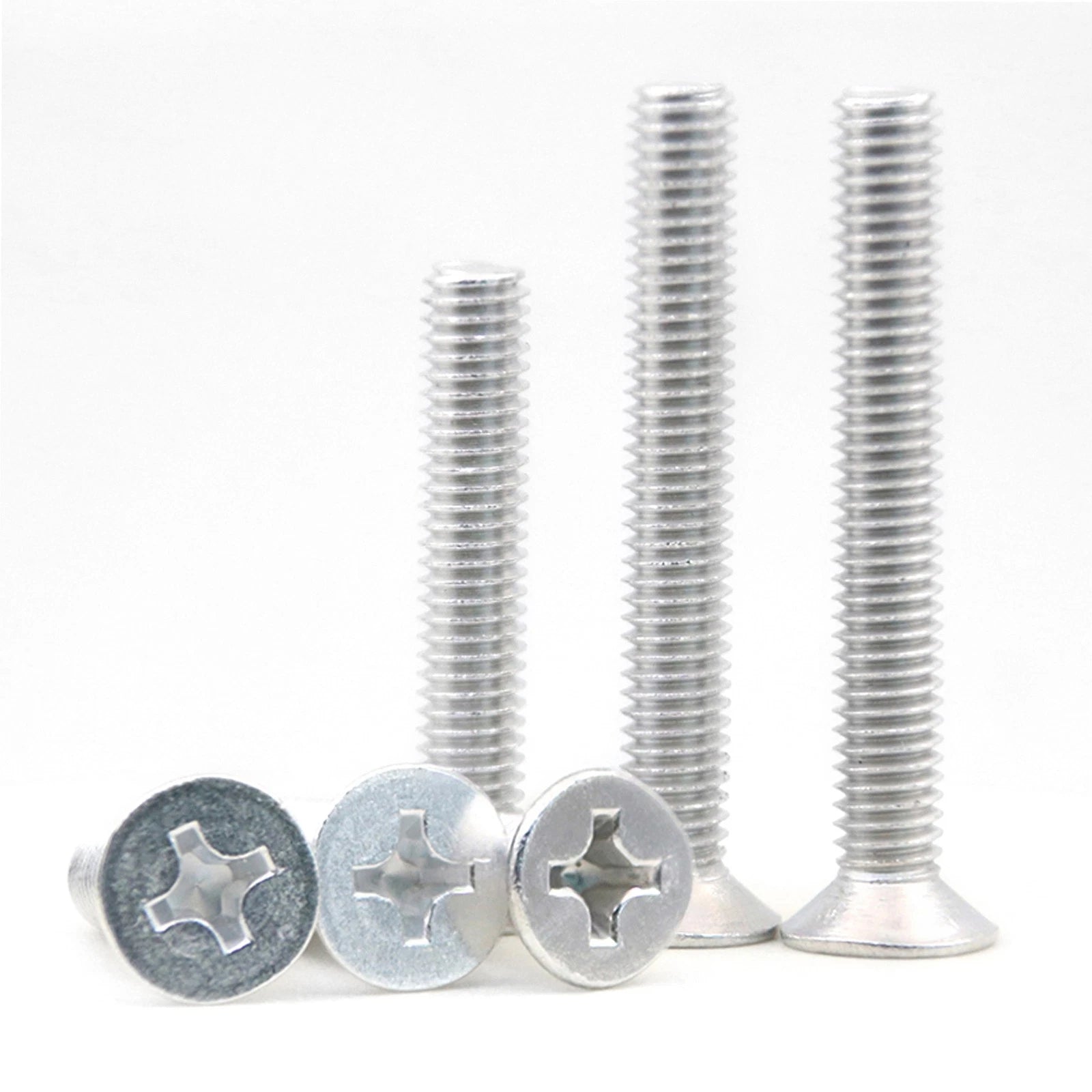 Phillips Countersunk Machine Screws DIN 965 | 6063 Aluminum | M1.7–M6