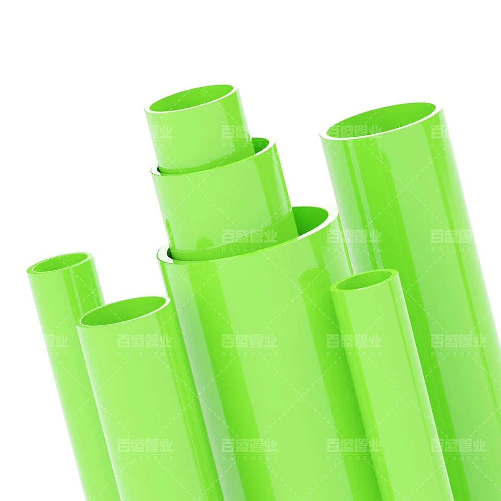 Green PVC Round Tube 20–50mm OD Rigid Pipe 500mm for Aquarium & Pond Plumbing