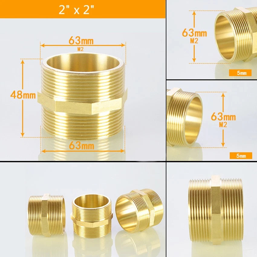 BSP Male Thread Reducer Nipple — Brass Pipe Fitting Connector Adapter