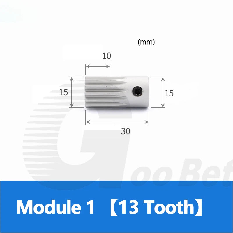 Spur Gear Module 1 Aluminium 12-60 Tooth with Hub Pinion Motor Gear Bore 4-16mm