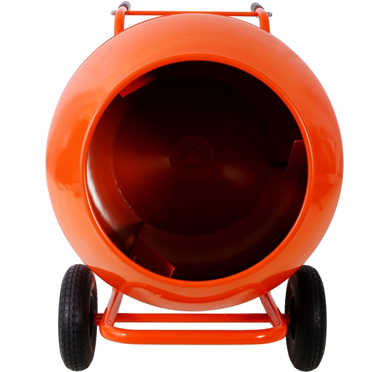 224L 8CUFT horizontal portable cement mixer,Wheel Barrow Portable Cement Concrete Mixer 115V - 60HZ,orange color - HomeDIYer