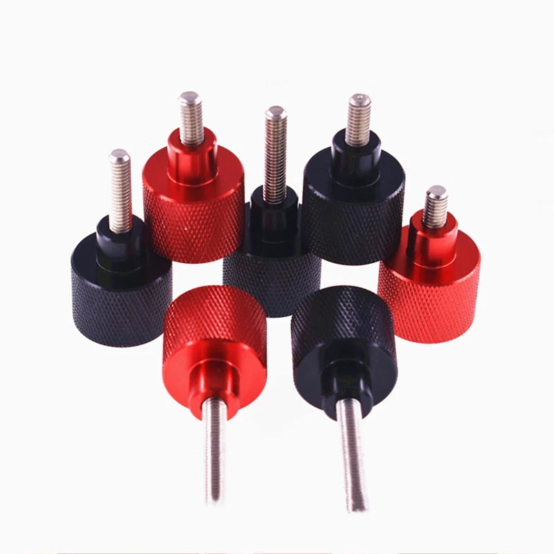 M8 Aluminum Alloy Knurled Thumb Screws Stainless Steel Hand Grip 10mm-100mm